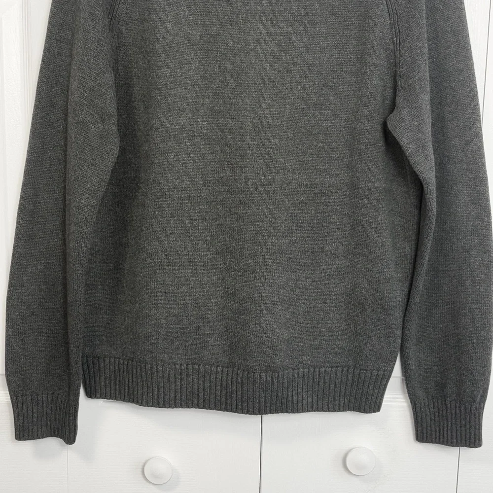 Calvin Klein Gray & Black Mixed Media Quilted Front Zip Sweater Jacket XL